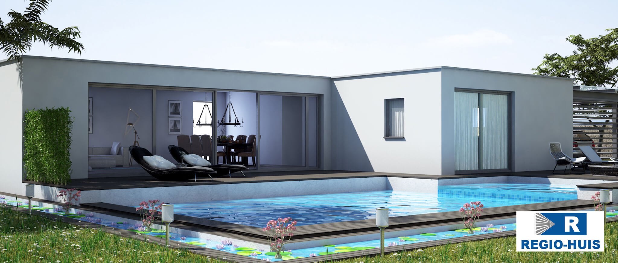 Uitzicht van de levensloopbestendige woning type C101 van RegioHuis. Prachtige omgeving met veel lichtinval, ideaal voor comfortabel en duurzaam wonen. 04
