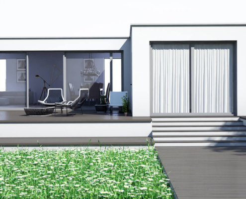 Uitzicht van de levensloopbestendige woning type C101 van RegioHuis. Prachtige omgeving met veel lichtinval, ideaal voor comfortabel en duurzaam wonen. 05