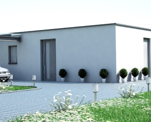 Uitzicht van de levensloopbestendige woning type C101 van RegioHuis. Prachtige omgeving met veel lichtinval, ideaal voor comfortabel en duurzaam wonen. 01