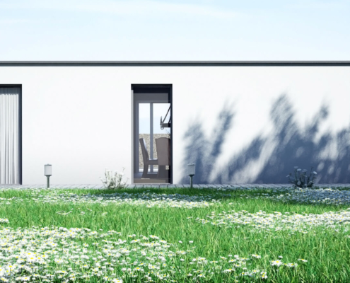 Uitzicht van de levensloopbestendige woning type C101 van RegioHuis. Prachtige omgeving met veel lichtinval, ideaal voor comfortabel en duurzaam wonen. 06